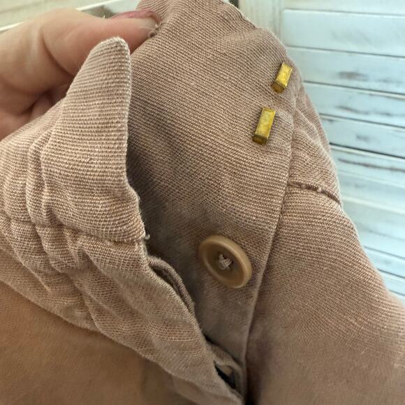 WILFRED ARITZIA Women's 8 Allant Linen Pants Cropped Waist Tie Moroccan Spice - Picture 12 of 16